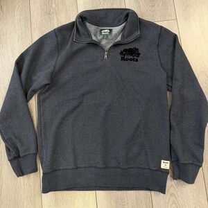 Roots Canada Original Half Zip Men’s Pullover Charcoal Gray